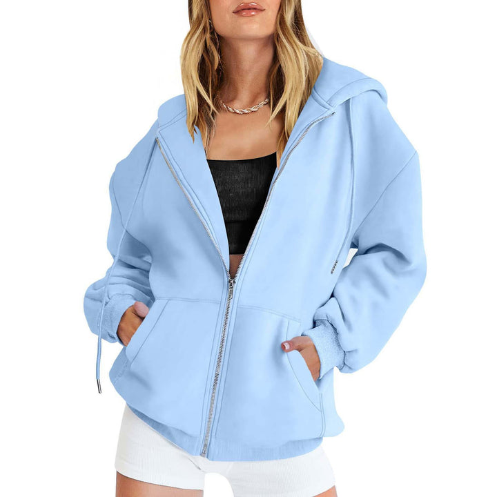 Casual hooded jacket for women with full zip Lune London