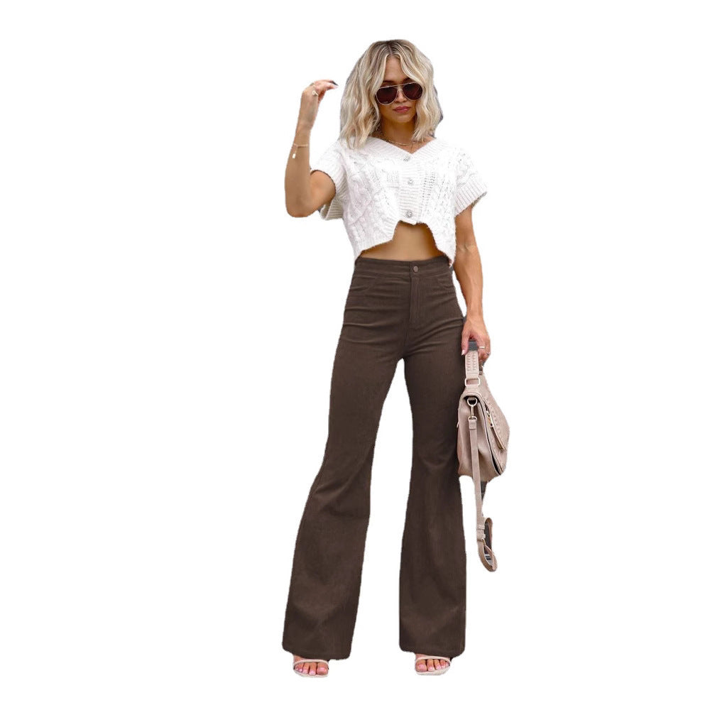 Flared jeans for women with high waist and fitted cut Lune London
