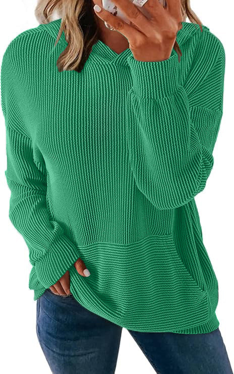Ladies Comfortable Knitted Hooded Sweater Lune London
