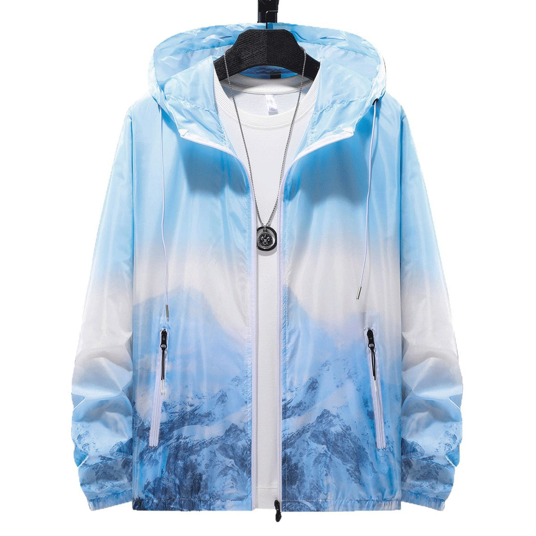 Lightweight jacket for men, windproof and waterproof, with adjustable hood and reflective details Lune London