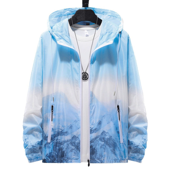 Lightweight jacket for men, windproof and waterproof, with adjustable hood and reflective details Lune London