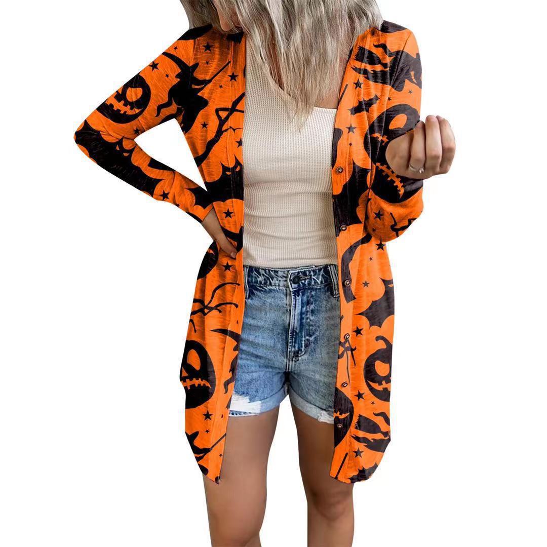 Long sleeve blouse for women with animal print and button closure Lune London