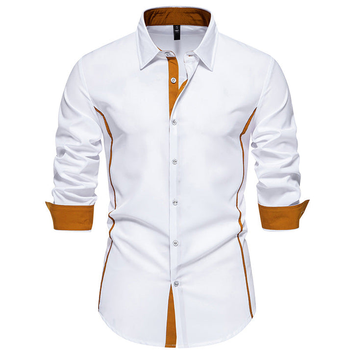 Lune London | Men's Long Sleeve Shirt with Contrast Stitching and Modern Cut