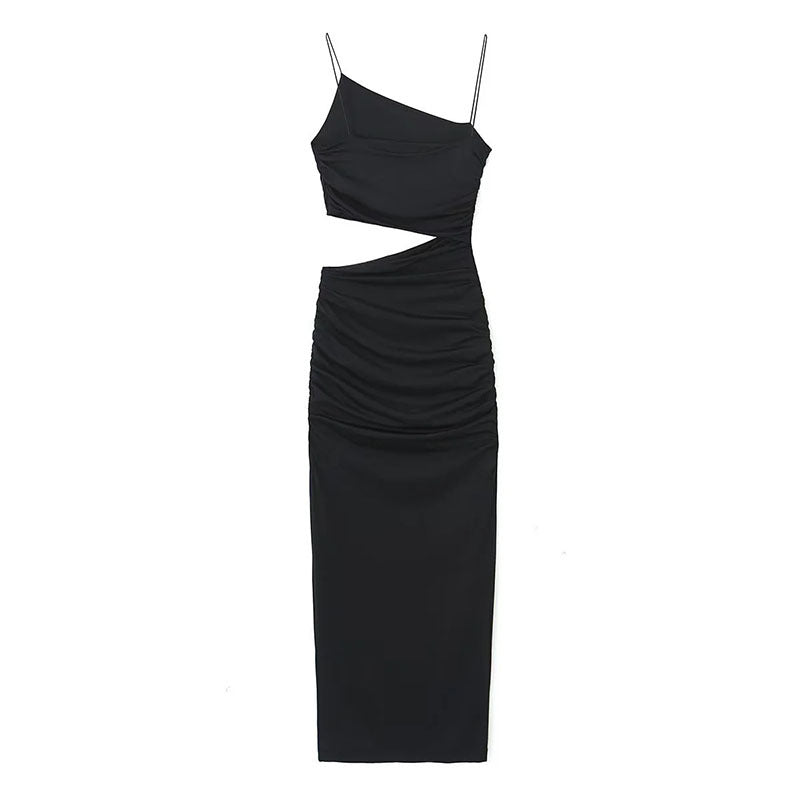 Robe maxi élégante pour femmes avec découpes, design asymétrique et fronces Chic & Stil