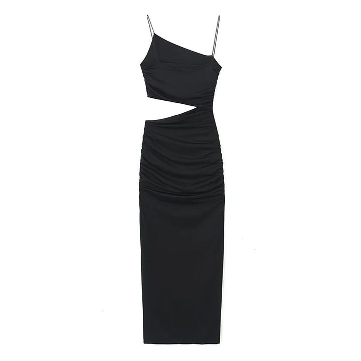 Robe maxi élégante pour femmes avec découpes, design asymétrique et fronces Chic & Stil
