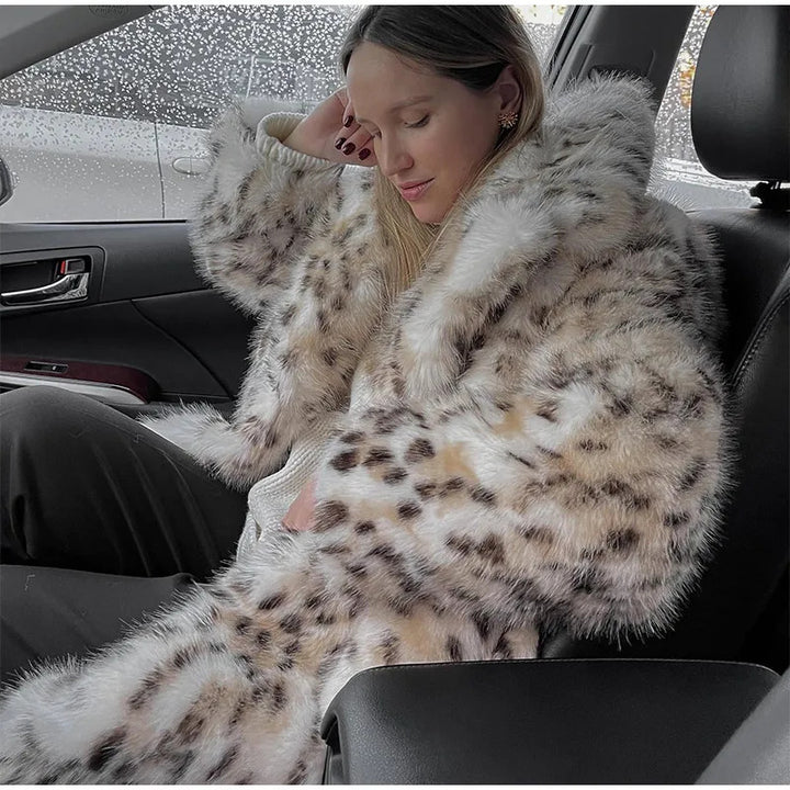Lune London faux fur coat for women