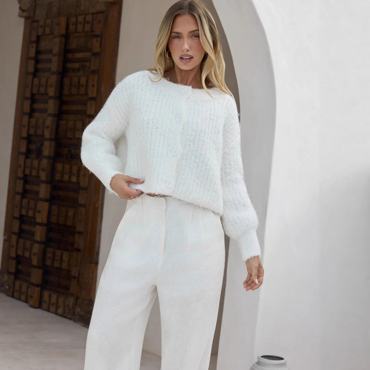 Casual summer dress for women with ruched cut and wide straps Lune London