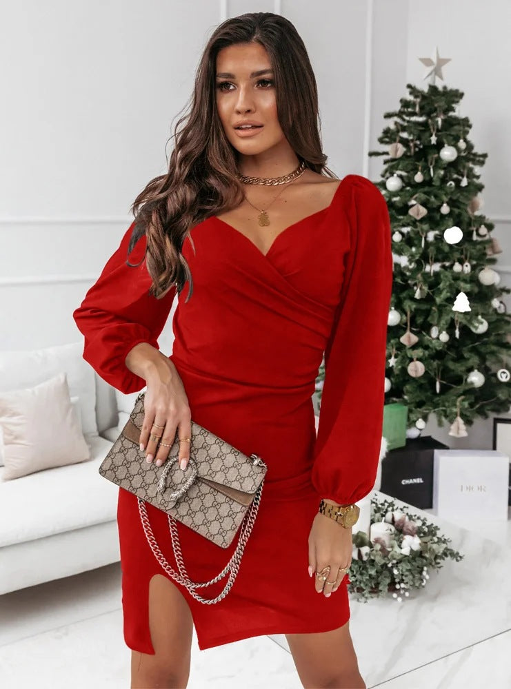 Wrap dress for women with an elegant waist and flared sleeves Lune London