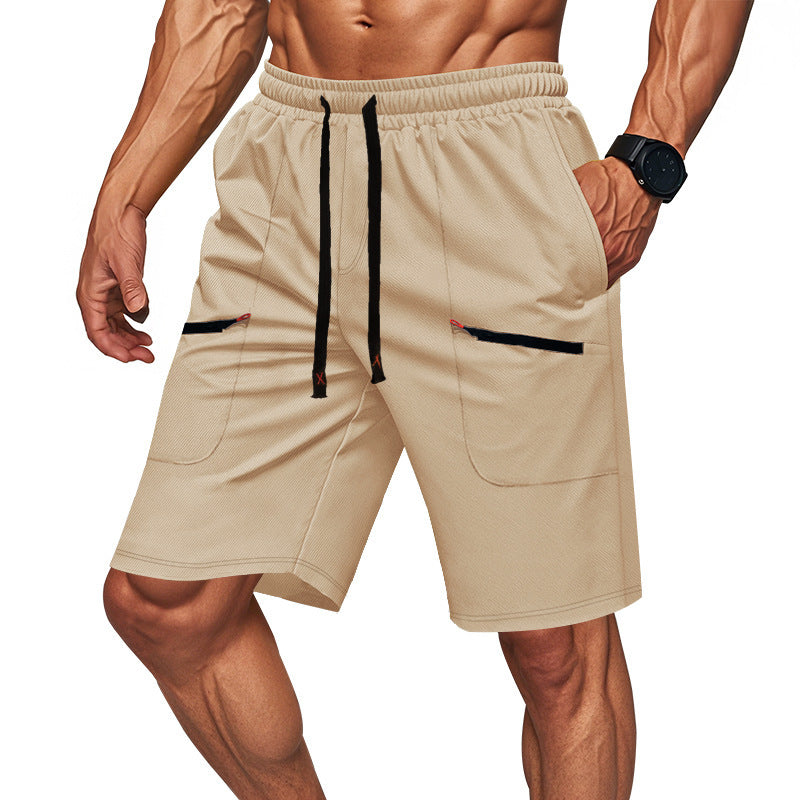 Men's leisure pants with multifunctional pockets and elastic waistband Lune London
