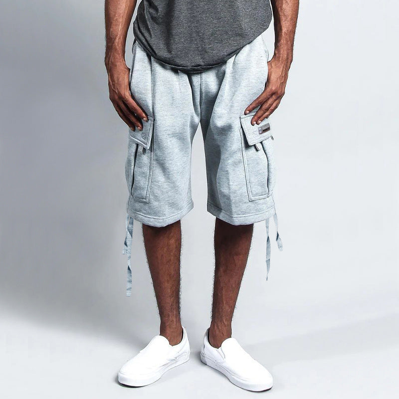 Men's cargo shorts with multiple practical pockets and an elastic waistband Lune London