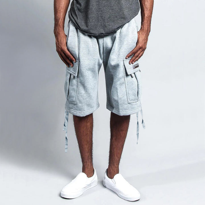 Men's cargo shorts with multiple practical pockets and an elastic waistband Lune London