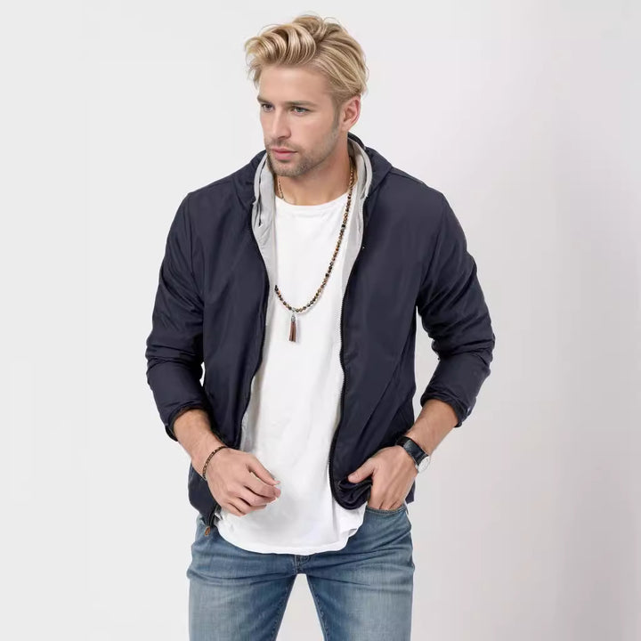 Lightweight transition jacket for men with practical pockets Lune London
