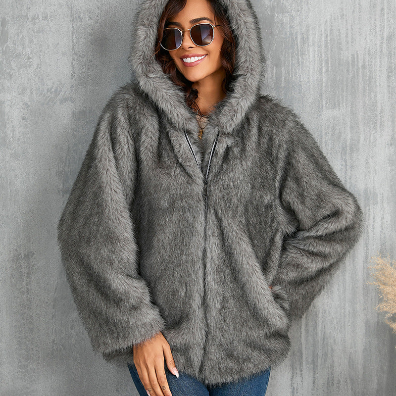 Ladies cozy hooded jacket Lune London