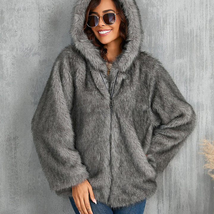 Ladies cozy hooded jacket Lune London