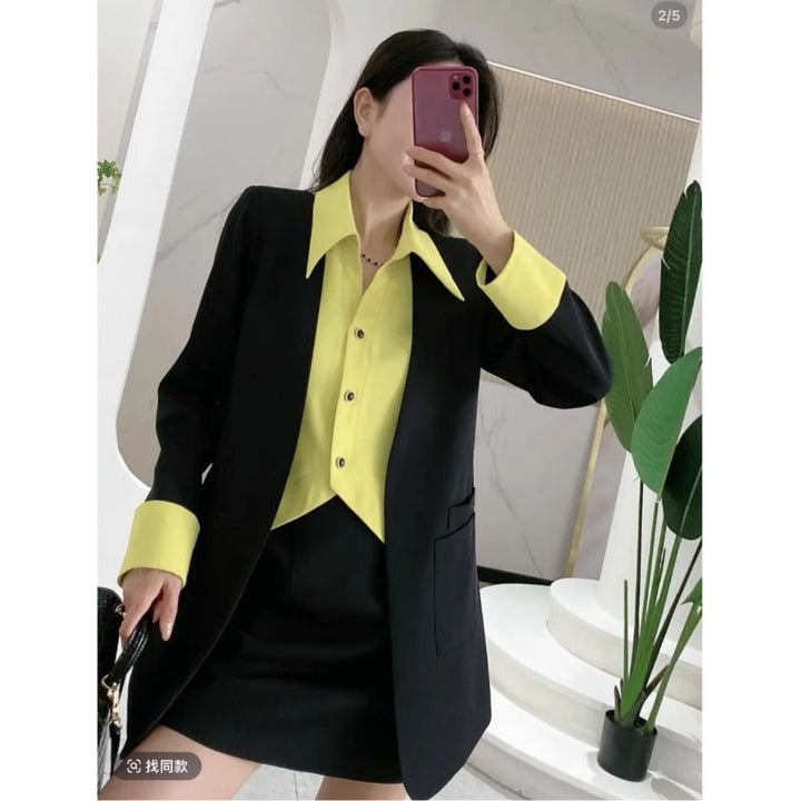 Ensemble blazer élégant pour femmes avec col chic et poches pratiques Chic & Stil