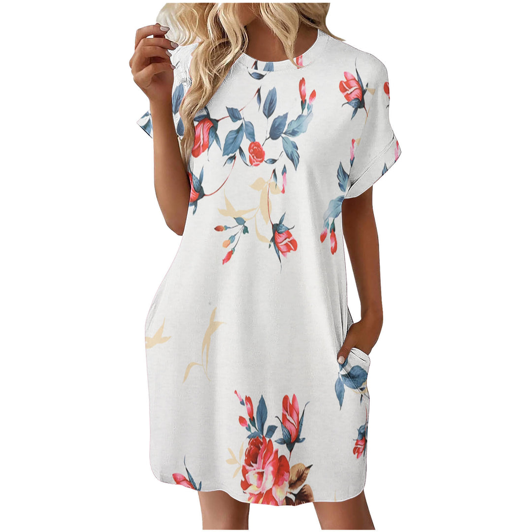 Chic Floral Print Shift Dress for Women