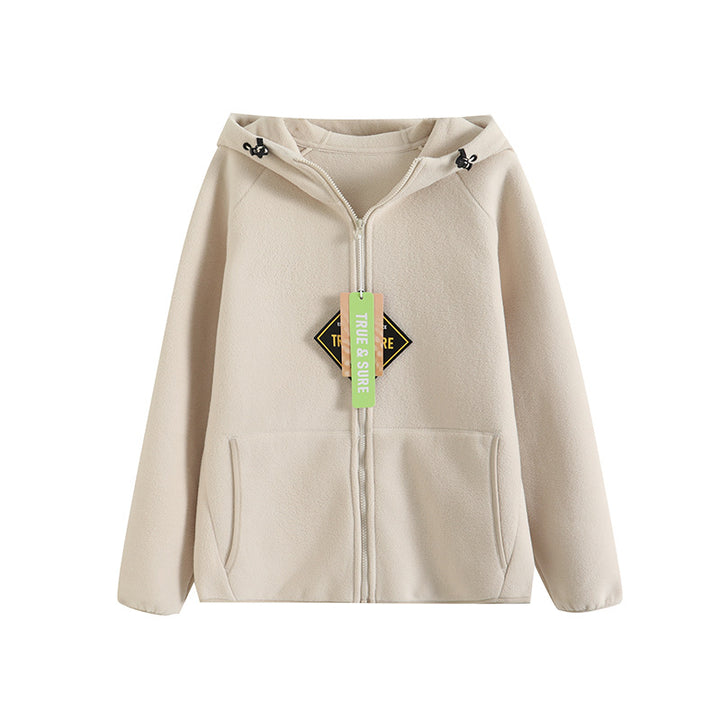 Veste en polaire pour femmes avec col haut et poches latérales pratiques Chic & Stil
