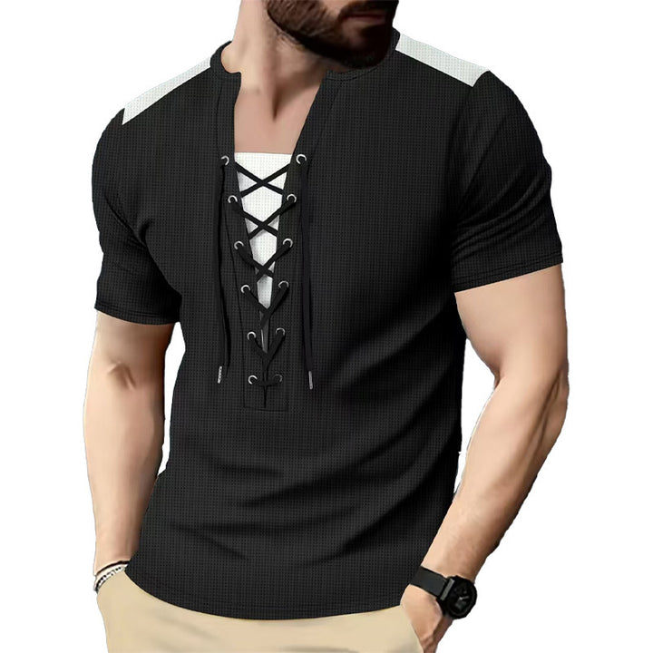 Short Sleeve Men's T-shirt with Innovative Lace Design Lune London