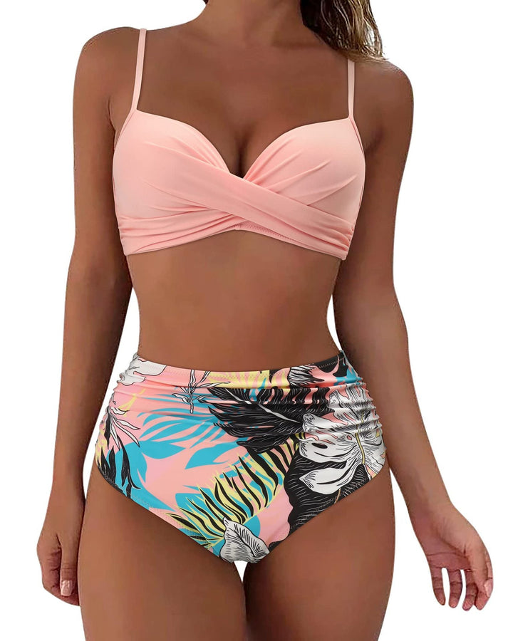 Woman High-waisted Twisted Bikini Set Lune London