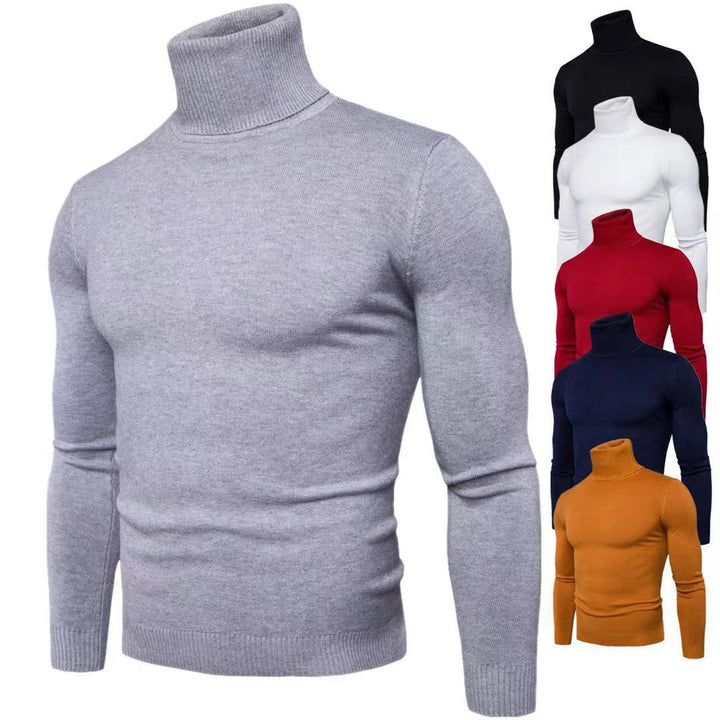 Elegant turtleneck pullover for men in fine merino wool Lune London