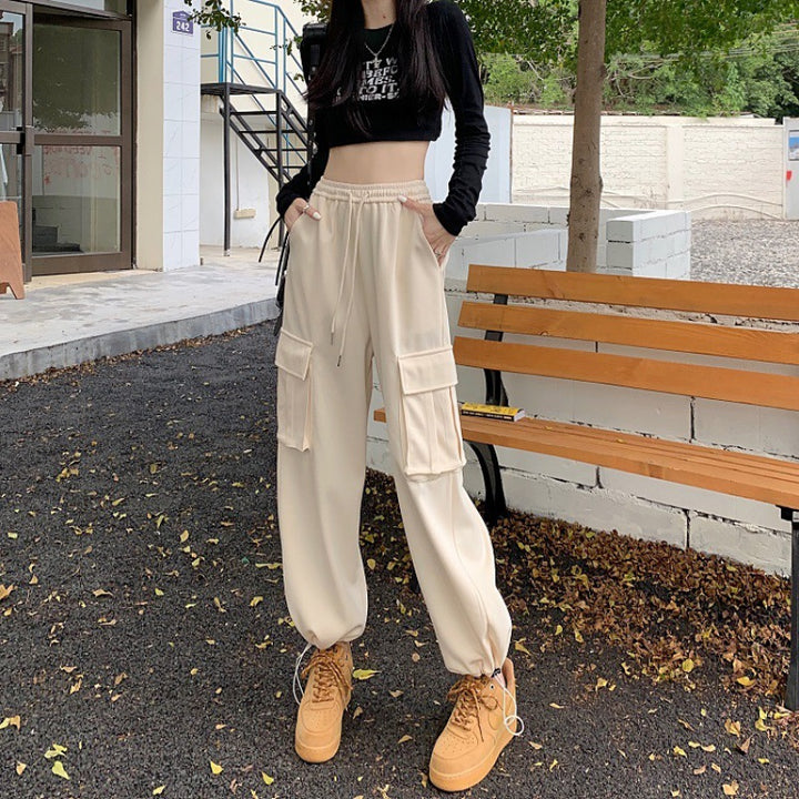 Women's cargo pants with side pockets Chic & Stil