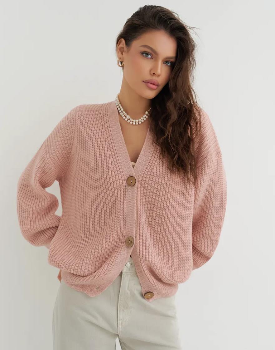 Ladies casual knitted cardigan Lune London