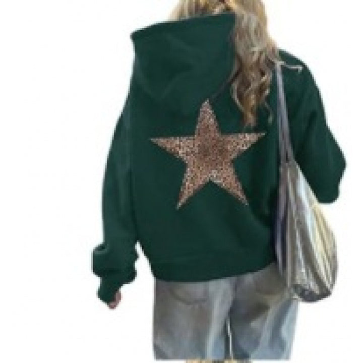 Women’s Hoodie with Glittering Star Motif Lune London