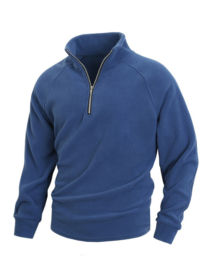 Men's fleece pullover with half-zip Lune London