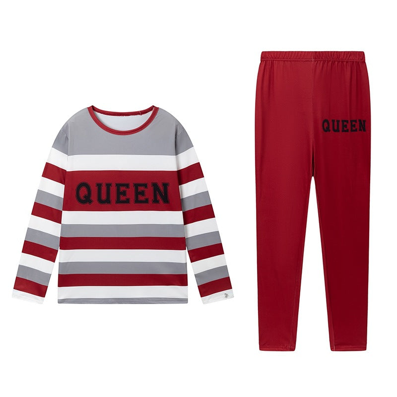 Leisure set for women with striped design and Lune London pattern
