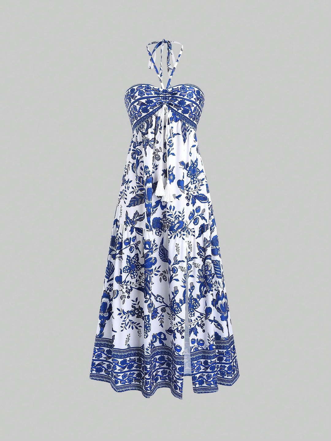 Maxi dress for ladies with a playful design and thin straps Lune London