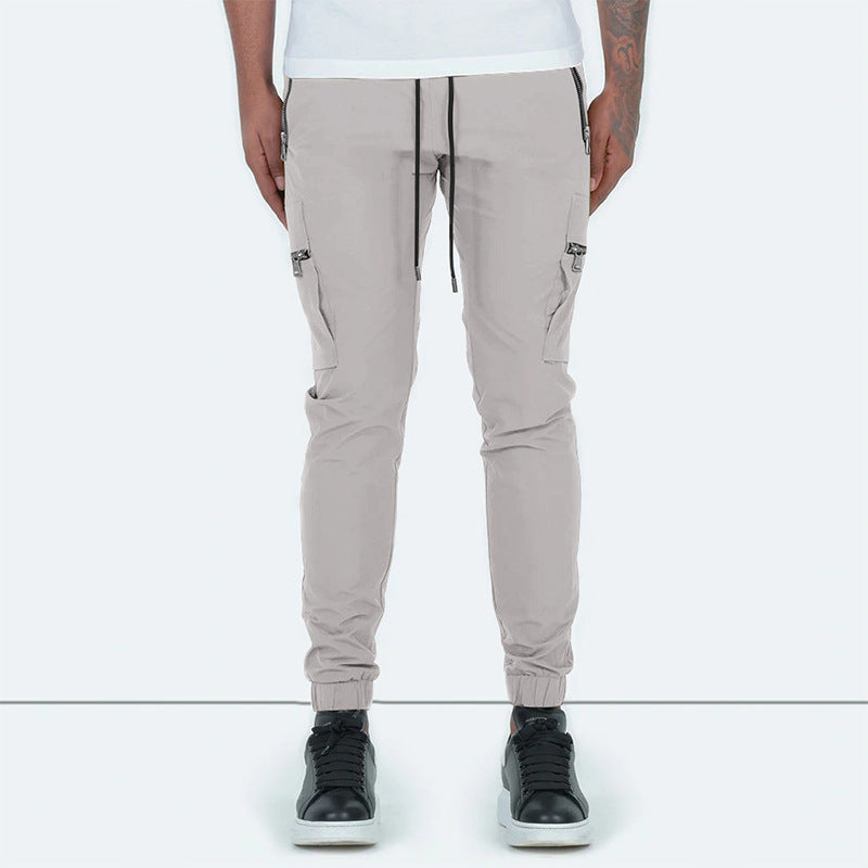 Men's cargo pants with side zip pockets Lune London