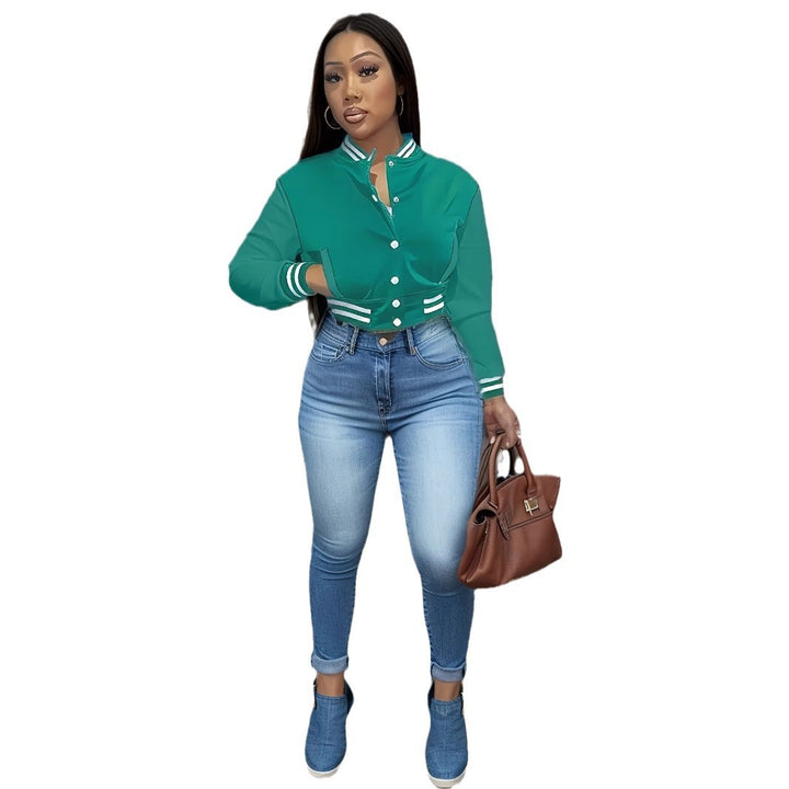 Short bomber jacket for women with sporty accents and relaxed fit Lune London