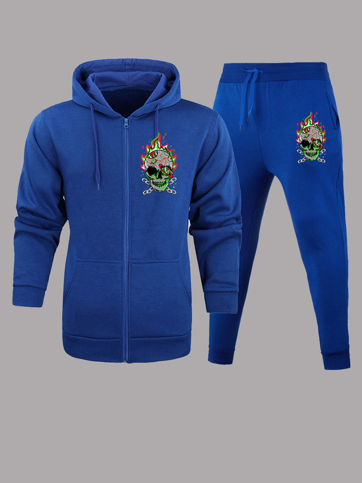 Hooded set for men with creative skull pattern Lune London