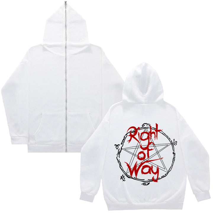 Women's hoodie with a unique graphic design and zipper Lune London