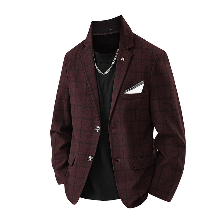 Blazer élégant pour hommes avec un design à carreaux et une fine doublure intérieure Lune London
