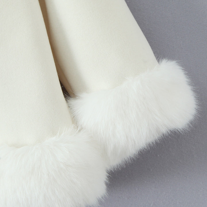 Elegant ladies faux fur jacket with soft collar and modern details Lune London