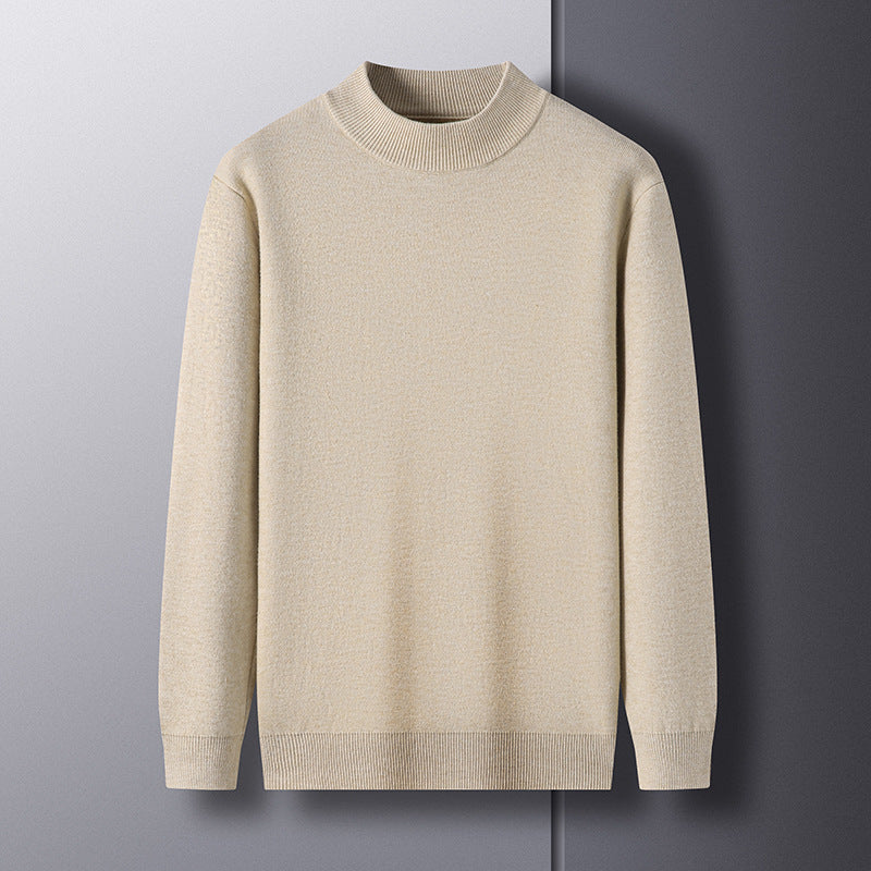 Men's Elegant Knitted Sweater with Modern High Collar Lune London