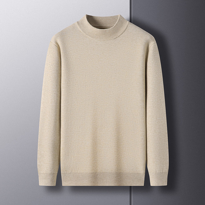 Men's Elegant Knitted Sweater with Modern High Collar Lune London