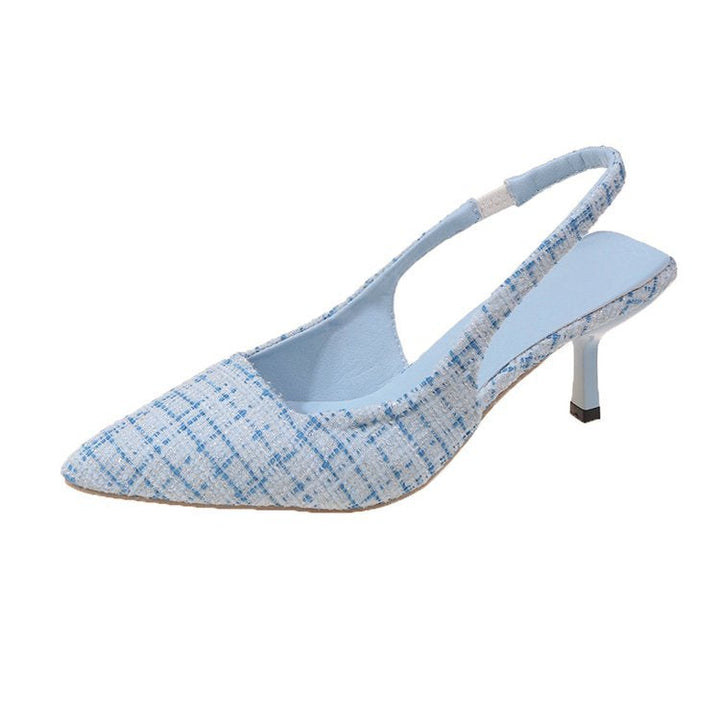 Women's Slingback Pumps with Elegant Fabric Mix and Fashionable Heel Chic und Stil
