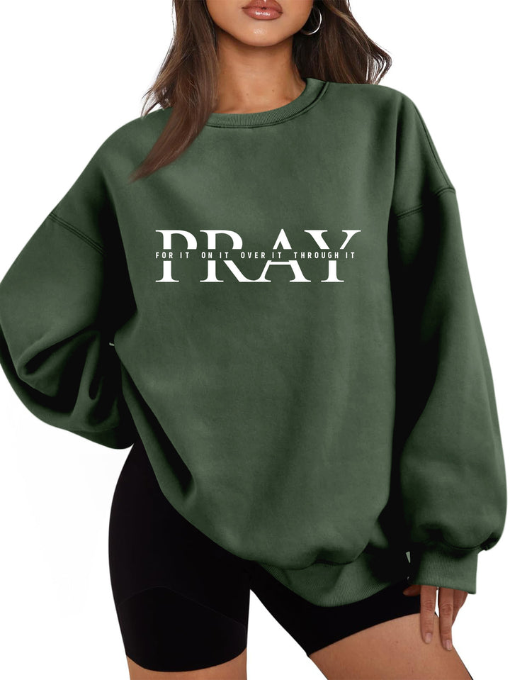 Sweatshirt femme à coupe oversize et impression inspirante Chic & Stil