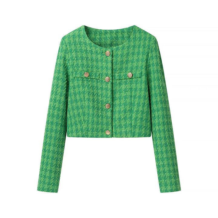 Lune London short blazer jacket for women with elegant button details
