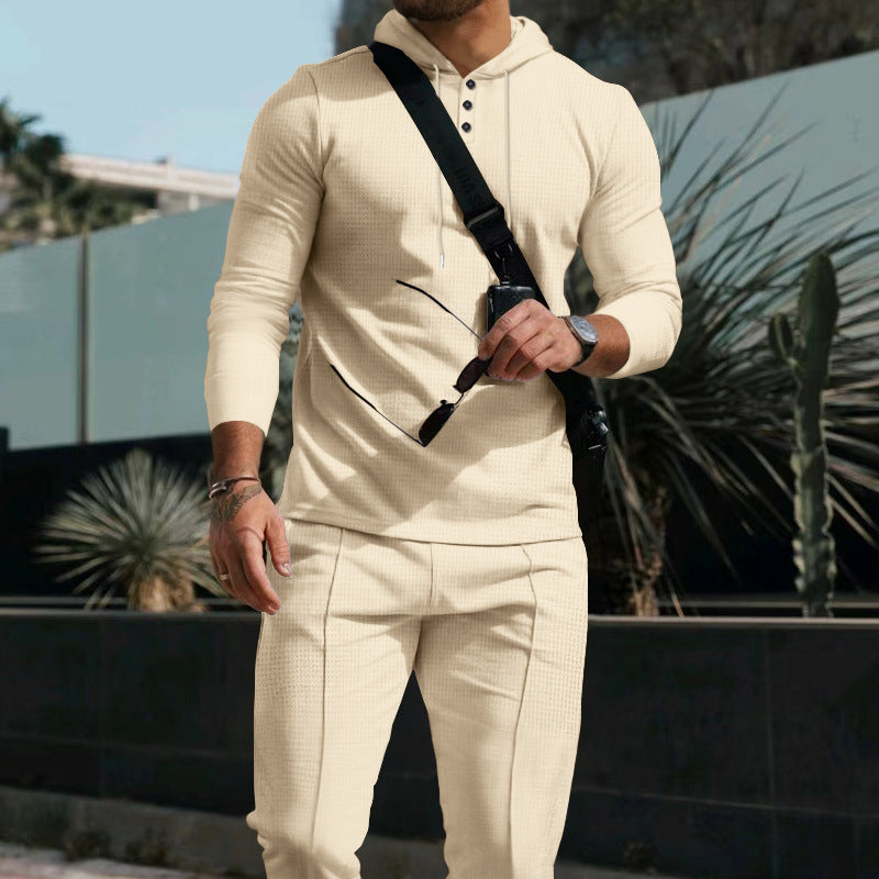 Men's Sporty Hooded Sweatshirt with Practical Zipper Lune London