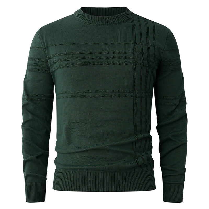Men's sweater with textured pattern and round neck Lune London