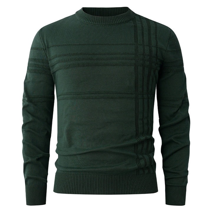 Men's sweater with textured pattern and round neck Lune London