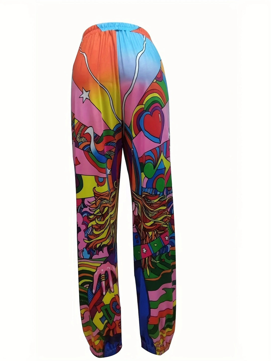 Comfortable casual pants for women with colorful graphic design Lune London