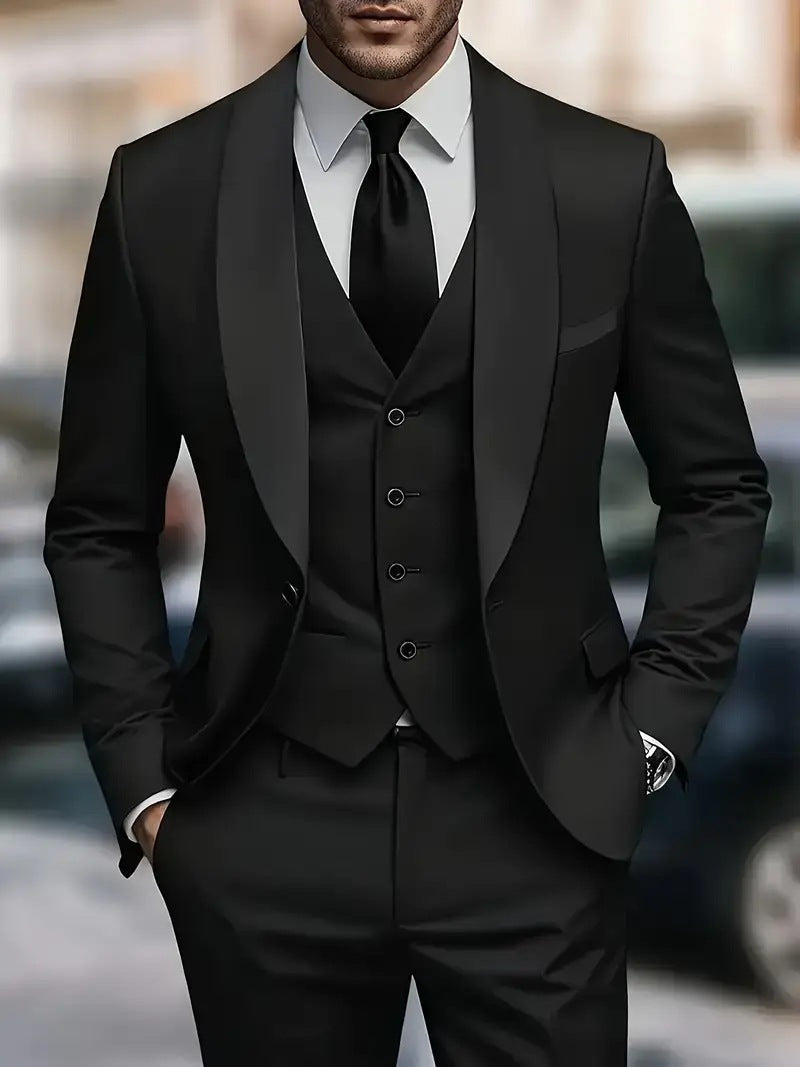 Men’s Three-Piece Suit Set – Elegant & Sophisticated | Lune London