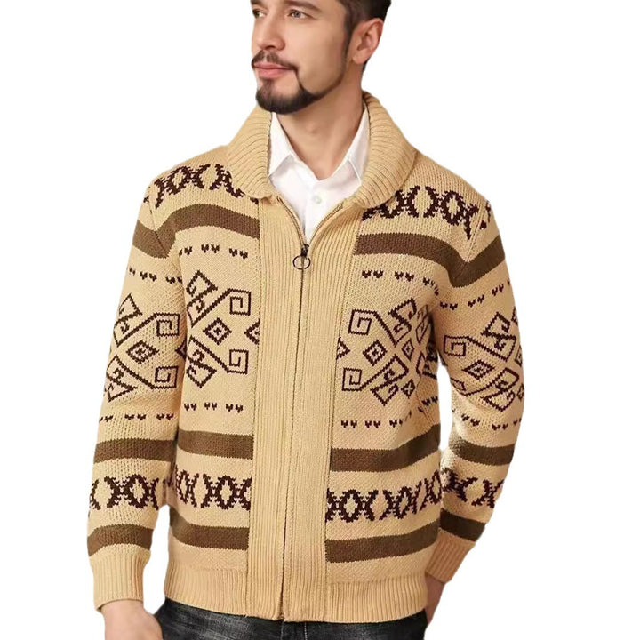 Ladies cardigan with modern pattern Lune London
