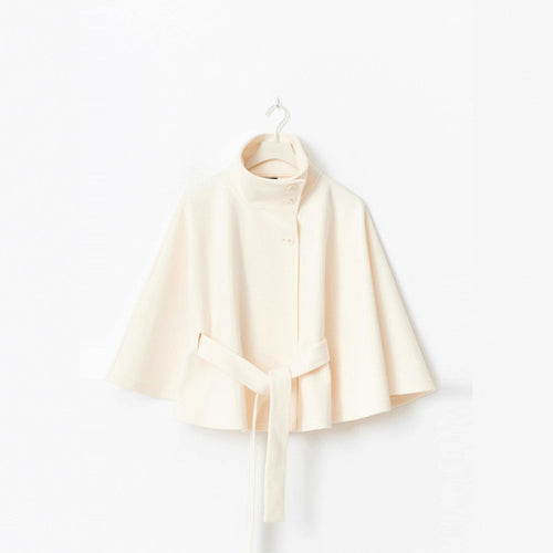 Relaxed hooded jacket for women with tie belt Lune London
