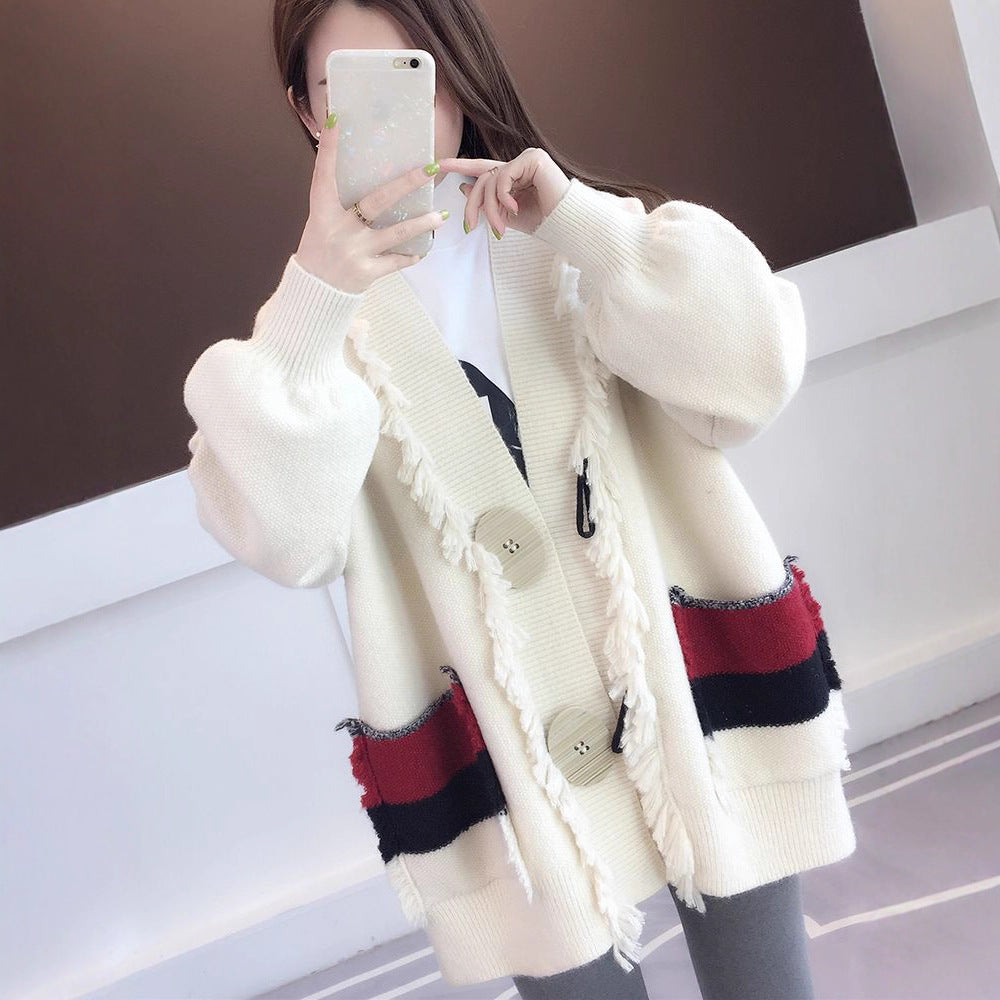 Cardigan décontracté pour femmes avec détails à franges Chic & Stil