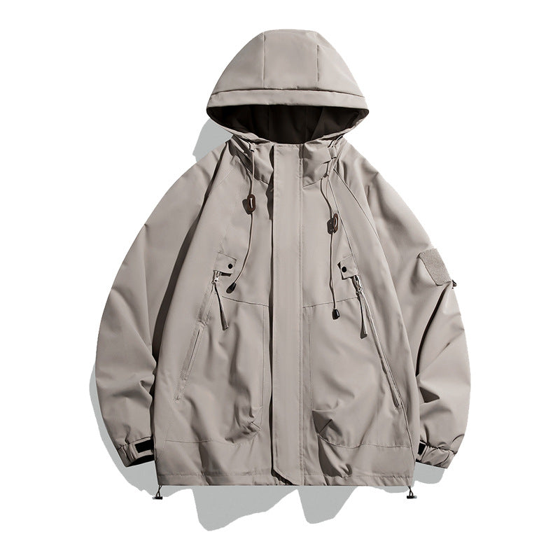 Versatile outdoor jacket for men with adjustable waist and large pockets Lune London